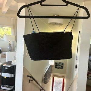 MAEVE BY ANTHROPOLOGIE BLACK SMOCK TOP BRAND NEW!!!